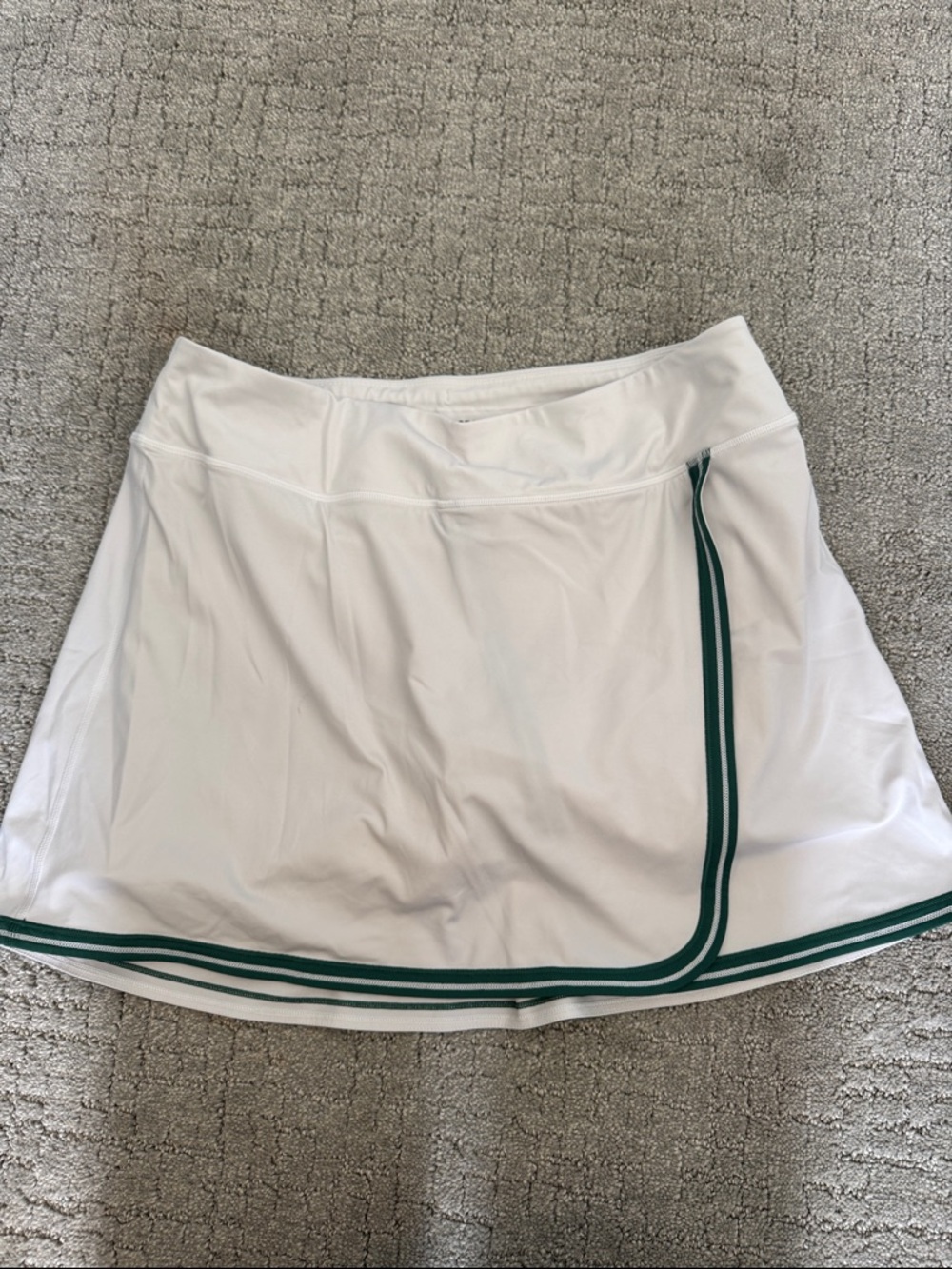 Athleta White Skort with Green Trim